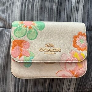 Coach White Floral Purse